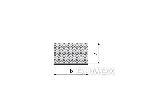 Selbstklebendes rechteckiges Mikroprofil, 2,5x8mm, 6-Ströme, 500kg/m3, EPDM, -30°C/+80°C, schwarz, 